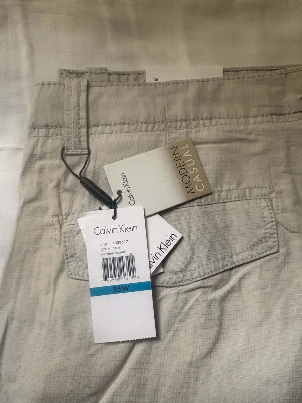 Calvin Klein Modern Casual Cargo Pants 36W Cove
